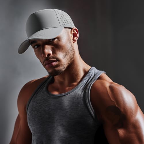HH HOFNEN Quick Dry Baseball Cap Snapback Golf Trucker Hat for Man Women - color: 1-gray