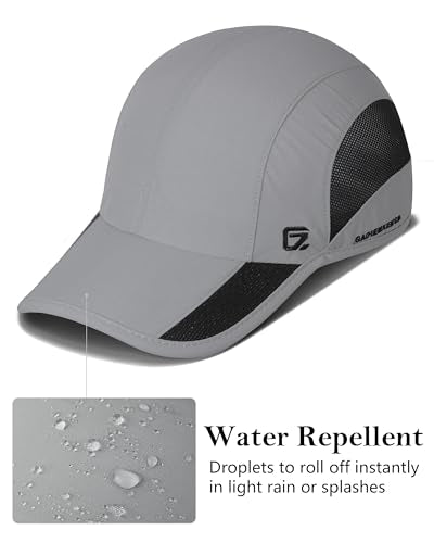GADIEMKENSD Outdoor Running Hat Breathable Mesh 2PACK - color: Light Gray, size: 7-7 1/2