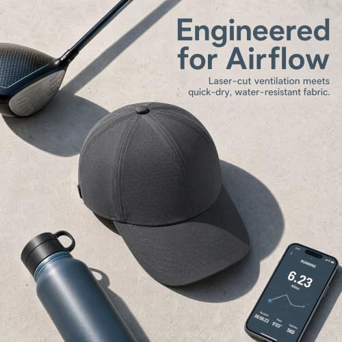 Quick Dry Baseball Cap with Adjustable Strap - color: Grey