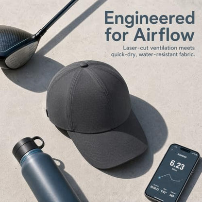 Quick Dry Baseball Cap with Adjustable Strap - color: Grey