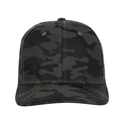 Lids Blank All Star Classic Structured Stretch Fitted Baseball Cap – Curved Bill Hat for Men and Women - color: Black/Camo, size: Large-X-Large