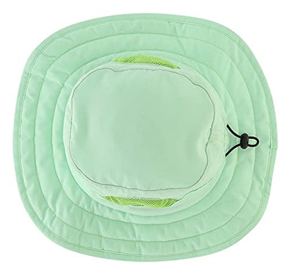 Connectyle Kids Sun Hat for Boys Girls Wide Brim Bucket Hat UPF 50+ Sun Protection Hat Breathable Summer Beach Hat - color: Mint Green