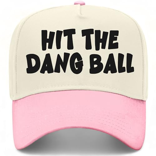 Hit The Dang Ball V2 Hat - color: Pink/Natural