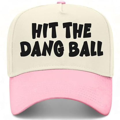 Hit The Dang Ball V2 Hat - color: Pink/Natural