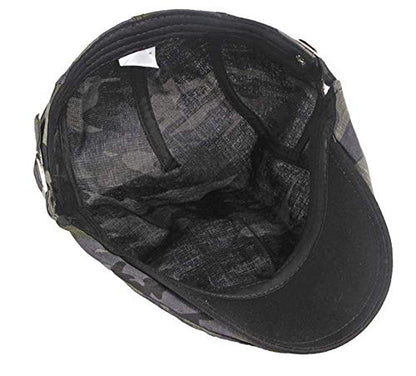 2 Pack Men's Cotton Flat Cap Ivy Gatsby Newsboy Hat - color: U