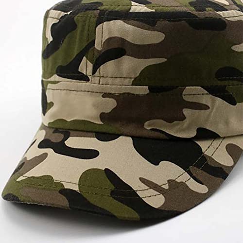 XYIYI Unisex Cotton Basic Cadet Army Cap Everyday Military Style Hat - color: Camo2