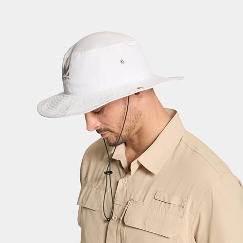 MISSION Cooling Bucket Hat - Unisex Wide-Brim Hat for Men & Women - Lightweight, Foldable & Durable - Cools Up to 2 Hours - color: White