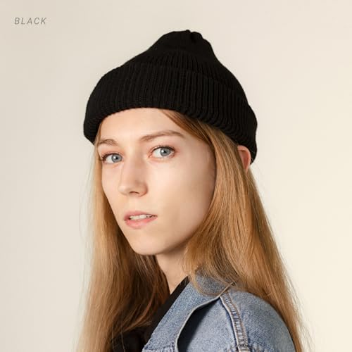Fisherman Beanie Cuffed Knit Winter Hat Trawler Sailor Watch Cap Men Women - color: Classic (Army Green)