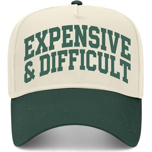 Expensive & Difficult Collegiate Hat - color: Green/Natural