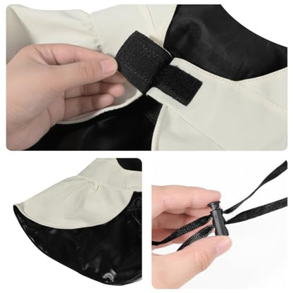 Sun Visor Hat for Women UPF 50+ Wide Brim Packable Ponytail Hat Shapeable UV Protection Shell Hat Roll-up Foldable Sun Hat - color: Beige