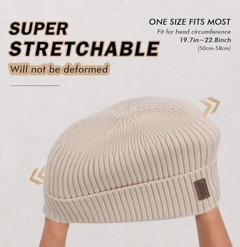 Wmcaps Winter Beanie for Men Women Fleece Lined Hat Warm Cuffed - color: White