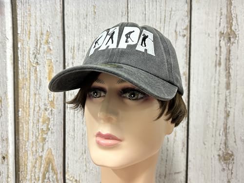 Embroidered Baseball Caps for Men and Women - color: Golf Papa (Washed Black)