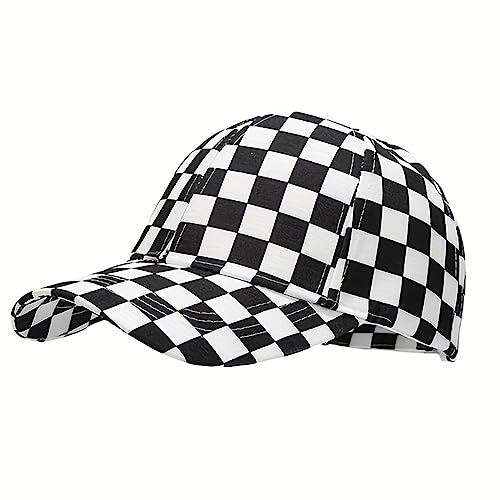 BEARUN Cotton Tie Dye Low Profile Cap Hiphop Baseball Cap Fashion Dad Hat - color: Checkered