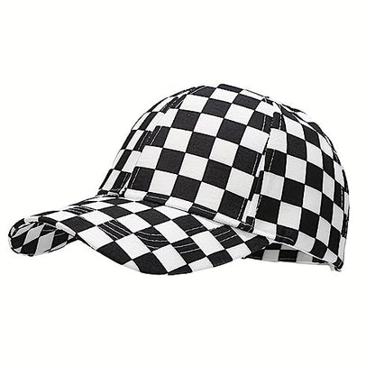 BEARUN Cotton Tie Dye Low Profile Cap Hiphop Baseball Cap Fashion Dad Hat - color: Checkered