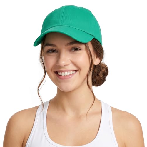 Lvaiz Womens Satin Lined Baseball Cap Washed Cotton Adjustable Dad Hat - color: Light Green