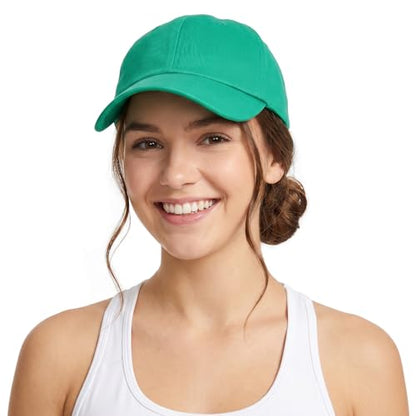 Lvaiz Womens Satin Lined Baseball Cap Washed Cotton Adjustable Dad Hat - color: Light Green
