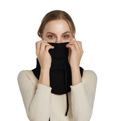Knit Balaclava for Women Winter Hats Ski Mask Face Cover Neck Warmer - color: Grey