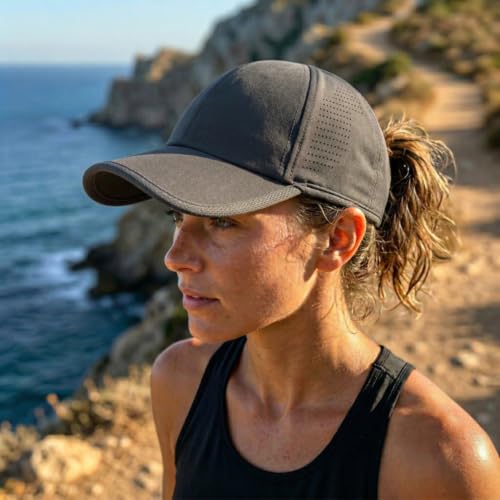 HH HOFNEN Quick Dry Baseball Hat Unstructured Athletic Golf Cap Women Men - color: 1-darkgray