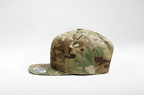 Custom Hat. 6089 Classic Snapback. Embroidered. Place Your Own Text/Logo - color: Multicam Camo