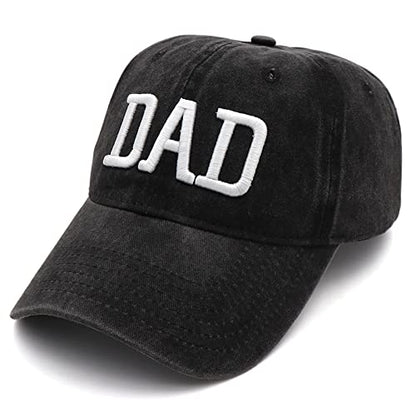 Mom and Dad Hats Fathers Day Mom Dad Gifts Hat Embroidered Adjustable Baseball Caps New Parents Gifts for Couples - color: Red Mom Hat and Black Dad Hat