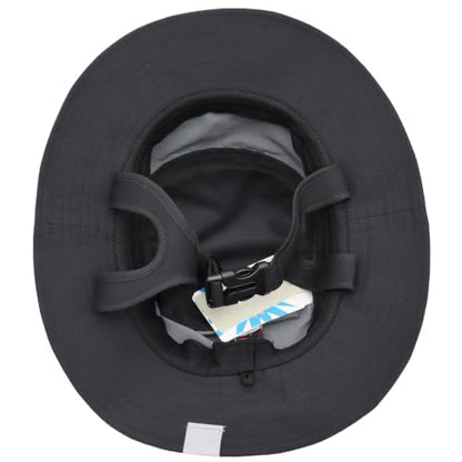 Men Bucket Hat Wide Brimmed Foldable Ladies Surf Sun Hat UPF50+ - color: Dark Grey