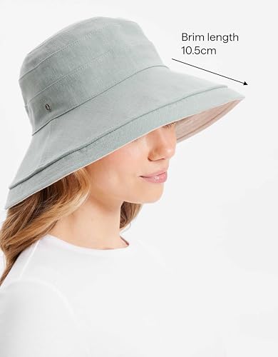 Solbari Women's Holiday Sun Hat UPF 50+ - color: Green/Beige, size: Small-Medium
