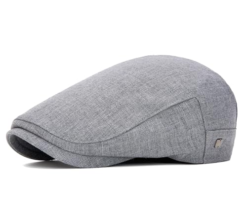 QHFHULV Newsboy Cap for Men Cotton Flat Gatsby Ivy Golf Cabbie Driving Hat - color: Daily Black