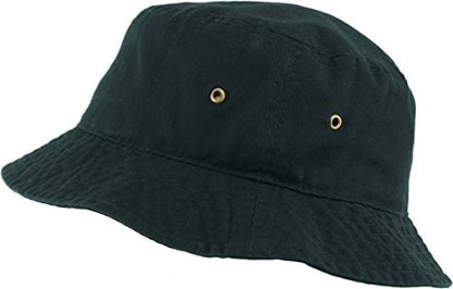 KBETHOS® 100% Cotton Washed Bucket Hat - color: 4. Black, size: Large-X-Large