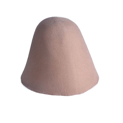 Wool Felt Cone Cloche Hood Millinery Hats Fascinators Block Base Body B107 - color: #3 Camel