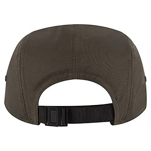 Ashen Fane 5 Panel Superior Cotton Twill Square Flat Visor Adjustable Camper Hat - color: Dark Olive Green