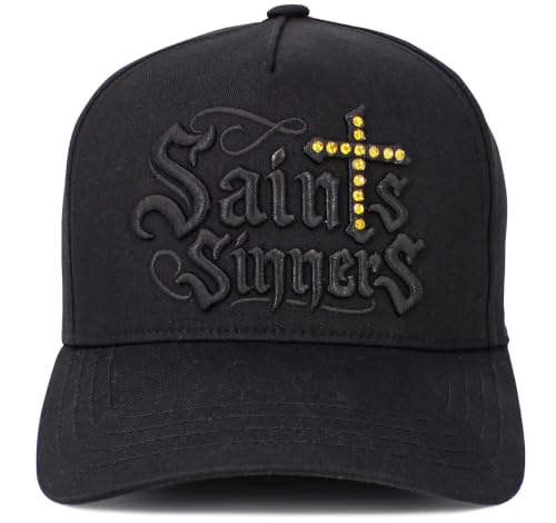 KBETHOS Daddy Dad Hat Pineapple Vacation Baseball Cap Vintage Distressed Classic Polo Style Adjustable - color: Black Black Saints Sinners Rhinestone