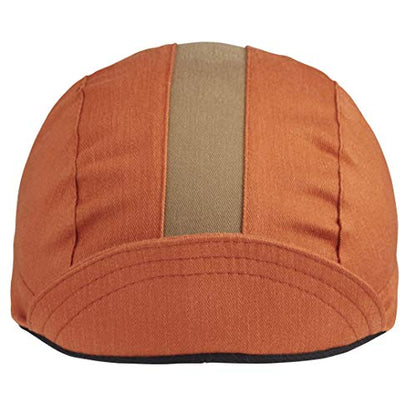 Walz Caps Cotton 3-Panel Cycling Cap - color: Orange/Khaki, size: Small-Medium