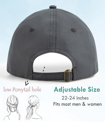 Hot Summer Baseball Cap, 35% Thinner Cotton Dad Hat Lightweight - color: Gray