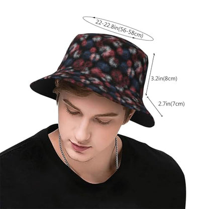 Bucket Hat for Men Women Packable Sun Hats Fisherman Outdoor Summer Travel Hiking Beach Caps - color: Firework
