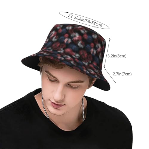 Bucket Hat for Men Women Packable Sun Hats Fisherman Outdoor Summer Travel Hiking Beach Caps - color: Firework