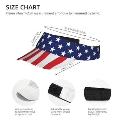 United States 250th Anniversary Hat America Patriotic Visor Caps for Women Men Adjustable Sun Hat - color: American Flag 5