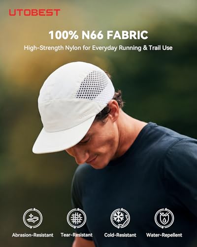 UTOBEST Race Day Performance Running Cap for Men Women - color: White