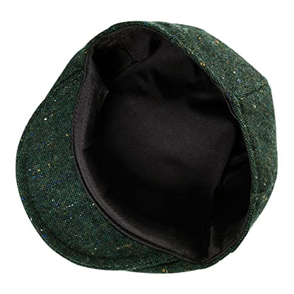 Toddler Wool Tweed Newsboy Cap - color: Flecked Green, size: 6-24 Months