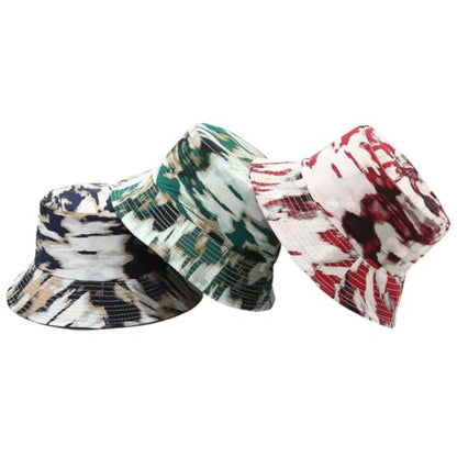 Men Women Unisex Graffiti Bucket hat, Packable Outdoor Summer Fishing Sun hat, Double-Sided Beach Cap - color: Red