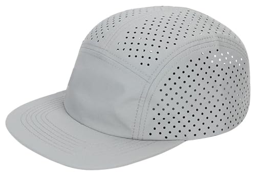COOLSOME Five Panels Hat Basic Daily Wear Breathable Mesh Airy Quick Dry Cap - color: Laser Mesh|light Gray M 56-60cm