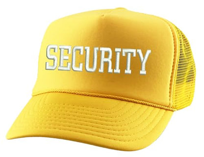 ALLNTRENDS Security Embroidered Trucker Mesh Cap - color: Gold
