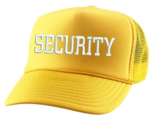 ALLNTRENDS Security Embroidered Trucker Mesh Cap - color: Gold