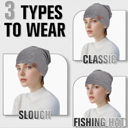 GXCROR Beanie Hats for Men,Beanie for Men Women,Slouchy Beanies - color: Grey