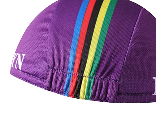 Brooklyn Cycling Cap - Retro Cycling Hat-Under Helmet - Cycling Helmet Liner Breathable&Sweat Uptake - color: Purple