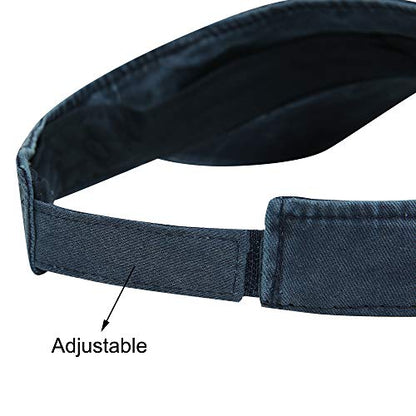 Sport Sun Visor Hats Cotton Ball Caps Empty Top Baseball Sun Cap for Men Women - color: Navy