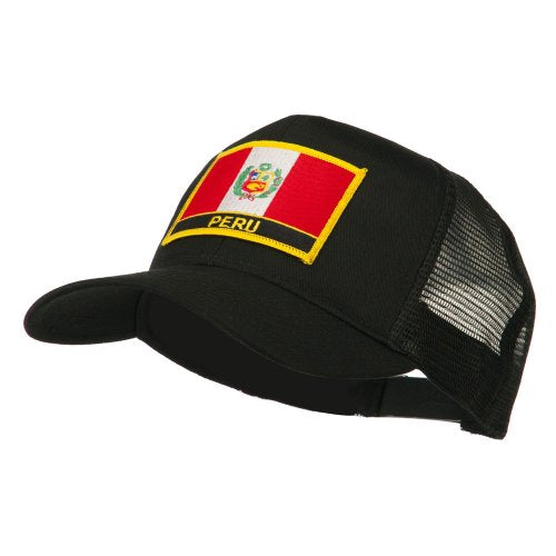 e4Hats.com South America Flag Letter Patched Mesh Cap - color: Peru