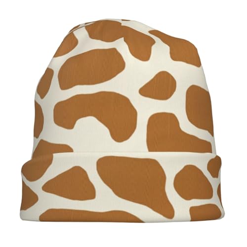Beanie Hat for Men Women Slouchy Beanie Skull Sleep Cap Soft Lightweight Chemo Hat Stretch Cancer Headwear - color: Giraffe