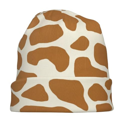 Beanie Hat for Men Women Slouchy Beanie Skull Sleep Cap Soft Lightweight Chemo Hat Stretch Cancer Headwear - color: Giraffe