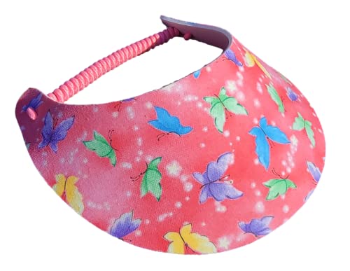 Women's Beautiful Designs Lightweight Packable Foam Visor for Sun Protection and Outdoor Activities - color: Butterfly 16