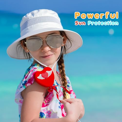 HONGTEYA Baby Toddler Sun Hat, Summer Mesh Bucket Beach Hat for Boys Girls - color: White, size: 6-24 Months